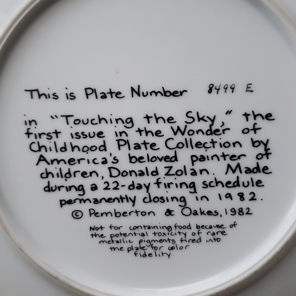 'Touching The Sky' Numbered Plate - Picture 6 of 6